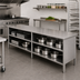 Thumbnail image #2 for John Boos Stainless Steel Work Table with Open Front Cabinet Base and Undershelf, 144 x 30 Inches
