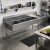 Thumbnail image #2 for John Boos Pro-Bowl 4-Compartment Stainless Steel Sink with Right-Hand Drainboard, 100-3/16 Inches W x 29-1/2 Inches D x 44-1/16 Inches H