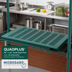 Thumbnail image #2 for QuadPlus 36 Inch x 24 Inch Solid Green Polymer Shelf Mat with MICROGARD Antimicrobial Protection