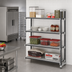 Thumbnail image #2 for Cambro Camshelving Elements XTRA 4-Shelf Vented Stationary Add-On Polymer Shelving Unit, 21 x 54 x 84 Inches, Speckled Gray
