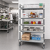 Thumbnail image #2 for Cambro Camshelving Elements XTRA High Density Top Rail Mobile Starter Unit, 18 x 54 x 80 Inches, 5-Tier, Speckled Gray