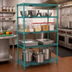 Thumbnail image #2 for EagleGard 4-Tier Starter Wire Shelving Unit, 48 x 18 x 74 Inches, Stationary, Blue-Green Hybrid Epoxy Finish