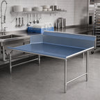 Thumbnail image #2 for Sapphire SMCDT-96R 96-Inch Straight Clean Dish Table, Left-to-Right, 16-Gauge 304 Stainless Steel, 10-1/2-Inch Backsplash