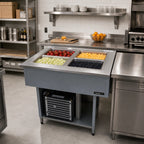 Thumbnail image #2 for Delfield LiquiTec 8159-EFP 4-Pan Drop-In Cold Food Well, Self-Contained Eutectic Refrigeration, Full-Size Pans, 58.88 Inches Wide