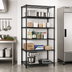 Thumbnail image #2 for Quantum Stationary Wire Shelving Starter Kit, 72 Inches W x 12 Inches D x 86 Inches H, Black Epoxy Antimicrobial Finish