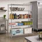 Thumbnail image #2 for Metro Super Erecta SE-247263K4-S-4 72"W x 24"D x 63"H Stationary Starter Wire Shelving Unit, 4 Shelves, Gray Epoxy Finish
