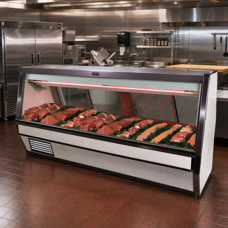 Product image #2 for Howard-McCray 40E Series 124.5-Inch Remote Red Meat Service Case, Stainless Steel, LED Lighting