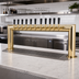 Thumbnail image #2 for Micro Matic Pass-Thru Countertop Glycol-Cooled Draft Beer Tower with 12 Faucets, PVD Brass Finish