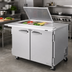 Thumbnail image #2 for Turbo Air PRO Series 48-Inch 2-Door Sandwich/Salad Mega Prep Table with Flat Clear Lid, 12-Pan Capacity