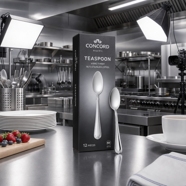 Product image #2 for Concord Teaspoon, Vibro Finish, 18/0 Stainless Steel