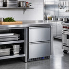 Thumbnail image #2 for Summit Commercial SCFF532D 24-Inch Two-Drawer Undercounter All-Freezer, Frost-Free, Stainless Steel