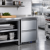 Thumbnail image #2 for Summit Commercial 24-Inch Two-Drawer Undercounter All-Freezer, Frost-Free, Stainless Steel