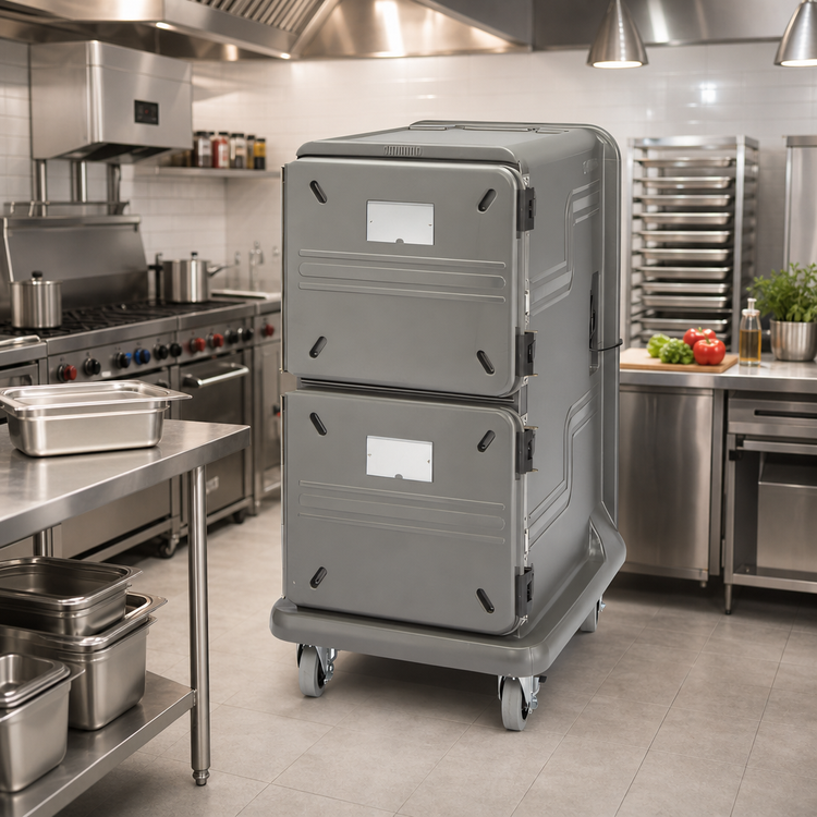 Product image #2 for Cambro Pro Cart Ultra Electric Hot/Cold Front-Loading Food Pan Carrier with 16 GN 1/1 Pan Capacity