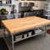 Thumbnail image #2 for John Boos 84 Inch x 36 Inch x 1-1/2 Inch Edge Grain Maple Work Table Top