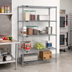 Thumbnail image #2 for Eagle Group Valu-Master Red-i-Pak 4-Tier Wire Shelving Unit, 60 x 24 x 74 Inches, Pewter Gray Epoxy