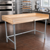 Thumbnail image #2 for John Boos Baker's Top Wood Work Table with 1-3/4-Inch Northern Hard Rock Maple Top, Galvanized Base, 108 x 36 Inches