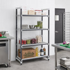 Thumbnail image #2 for Cambro Camshelving® Elements EXU186064VS4480 Stationary Polymer Shelving Unit, 4 Shelves (3 Vented, 1 Solid), 18W x 60L x 64H, Gray