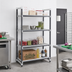 Thumbnail image #2 for Cambro Camshelving Elements XTRA Stationary Starter Unit, 18W x 60L x 64H, 4-Shelf Vented and Solid Polymer Shelving Unit, Speckled Gray