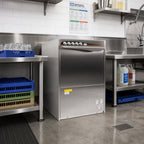 Thumbnail image #3 for CMA Dishmachines UC50E High-Temperature Undercounter Dishwasher/Glasswasher, Stainless Steel, 30 Racks/Hour, Built-In Booster Heater