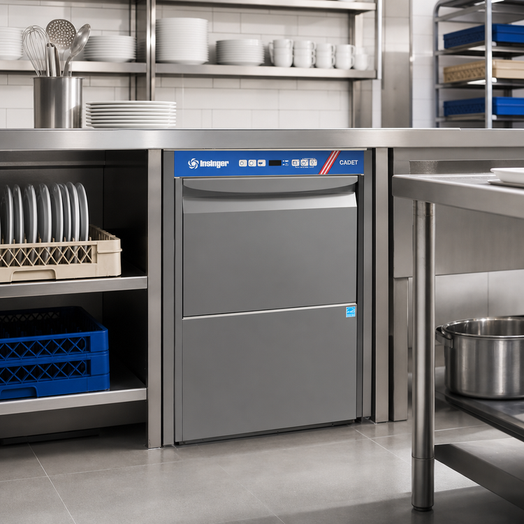 Product image #2 for Insinger Cadet High Temp Undercounter Dishwasher, 20" x 20" Racks, 30 Racks/Hour