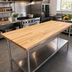 Thumbnail image #2 for John Boos Boos Block Blended Edge Grain Maple Kitchen Countertop, 108 Inches x 38 Inches x 1-1/2 Inches Thick, Varnique Finish