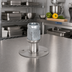 Thumbnail image #2 for BK Resources Adjustable No-Hole Shelf Flange Foot for 1-5/8-Inch Round Tubing, Stainless Steel Over White Metal