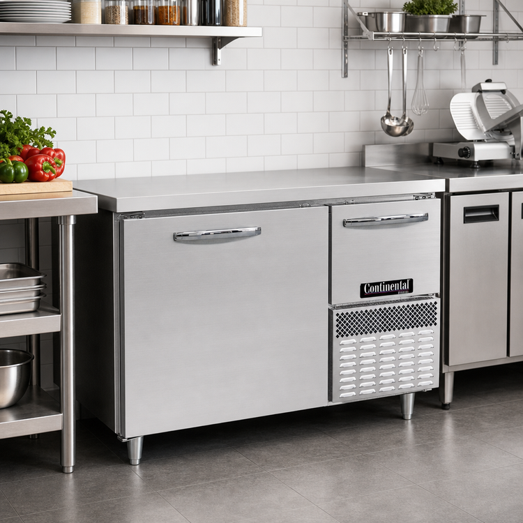 Product image #2 for Continental Refrigerator Designer Line DFA43NSS 43" Worktop Freezer with Solid Doors