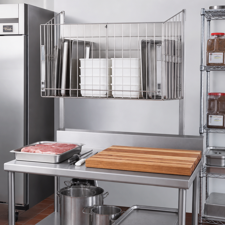 Product image #2 for John Boos Stainless Steel Table-Mount Meat Boat Rack, 60 x 12 x 25 Inches