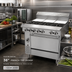 Thumbnail image #2 for Garland Cuisine Series 36-Inch Heavy Duty Gas French Top Range with Convection Oven, 3 Open Burners and 3 Hot Tops
