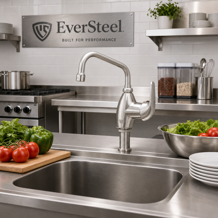 Product image #2 for EverSteel Single-Hole Deck-Mount Single-Lever Faucet with 6-Inch Swing Nozzle