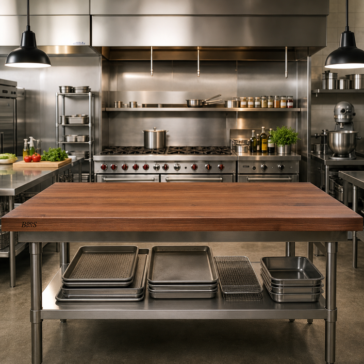 Product image #2 for Boos Block American Black Walnut Edge Grain Kitchen Countertop, 108 x 38 x 2-1/4 Inch