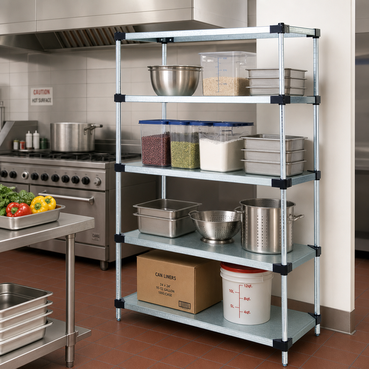 Product image #2 for Quantum WR86-1842SG Solid Shelving Starter Kit, 42 x 18 x 86 Inches