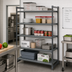Thumbnail image #2 for Cambro Camshelving Basics Plus 5-Tier Vented Stationary Polymer Shelving Starter Unit, 18 x 42 x 64 Inches, Brushed Graphite