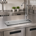 Thumbnail image #2 for Glastender DI-RF24 24-Inch Drop-In Stainless Steel Rinser Faucet Drain Tray