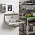 Thumbnail image #2 for Eagle Group Wall-Mount Hand Sink with Electronic Eye Gooseneck Spout, 304 Stainless Steel, 13-1/2 x 9-3/4 x 6-3/4 Inch Bowl