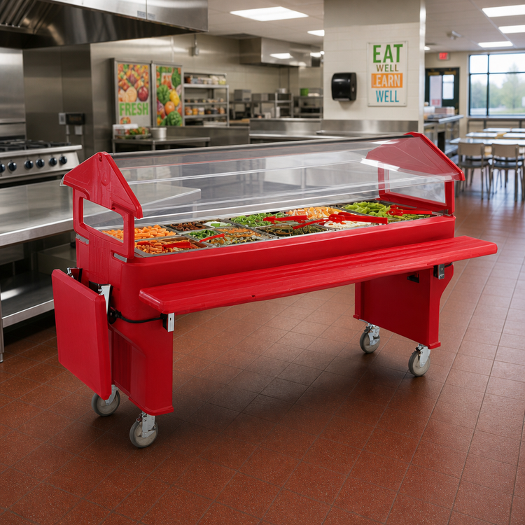 Product image #2 for Carlisle SixStar Youth Food Bar Leg, Red
