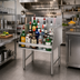 Thumbnail image #3 for Advance Tabco 24 Inch 5-Step Freestanding Stainless Steel Liquor Bottle Display Unit with 4 Inch Backsplash