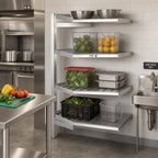 Thumbnail image #2 for Channel Manufacturing CSURL Cantilever Shelving Left Upright, 72-Inch H, Aluminum