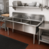 Thumbnail image #2 for John Boos E-Series 3-Compartment Stainless Steel Sink with Boxed Backsplash, 77 Inch W x 29-1/2 Inch D, 14 Inch Deep Compartments