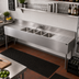 Thumbnail image #2 for Krowne Royal Series Four-Compartment Bar Sink Unit with Left and Right Drainboards, 96-Inch W x 19-Inch D