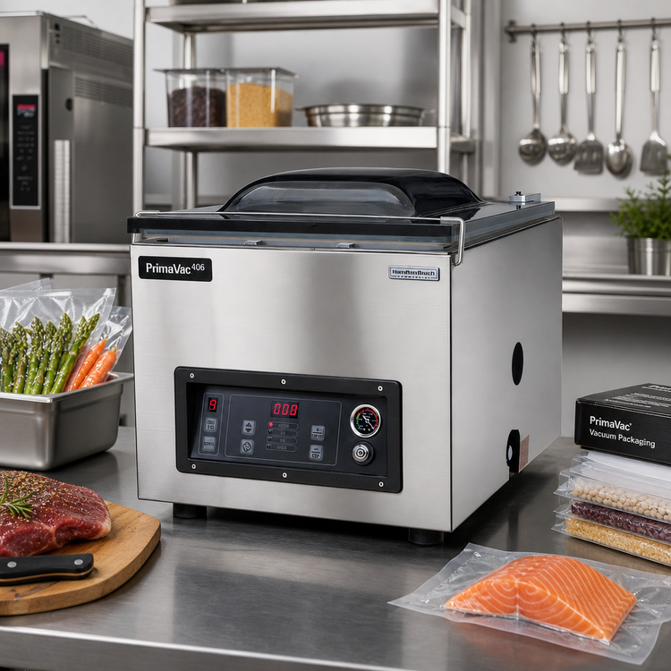 Product image #2 for PrimaVac HVC406-CE Single-Chamber Countertop In-Chamber Vacuum Sealer with 16-Inch Seal Bar and Gas Flush