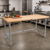Thumbnail image #2 for John Boos JNB03-X 60 x 24-Inch Wood Top Work Table with Galvanized Base