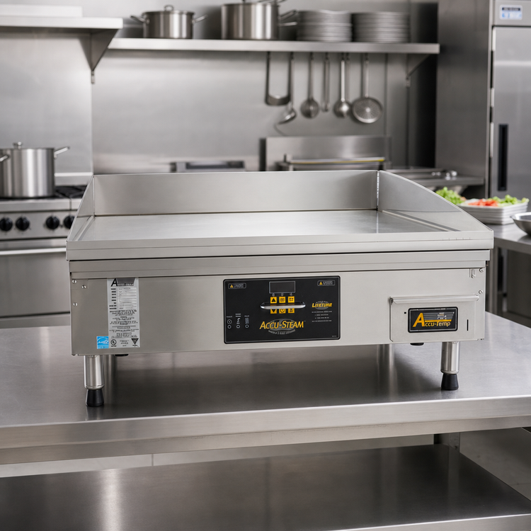 Product image #2 for AccuTemp AccuSteam Electric Steam-Heated Countertop Griddle, 24 x 30-Inch, 480V, 3-Phase, 9.6 kW