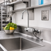 Thumbnail image #2 for ChekPoint Electronic Wall-Mount Touchless Faucet with 4-Inch Centers, Rigid Gooseneck Spout