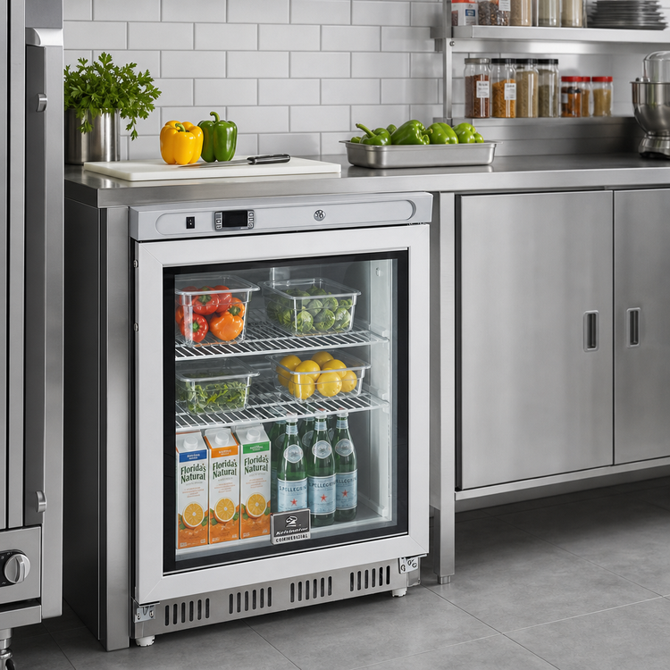 Product image #2 for Kelvinator Commercial 24-Inch ADA Height 1-Section Undercounter Refrigerator with Right-Hinged Glass Door, 4.4 Cu. Ft.
