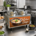 Thumbnail image #2 for Winco Benchmark Countertop Soup Station Warmer with (2) 7-Qt Wells, Hinged Inset Lids and Ladles