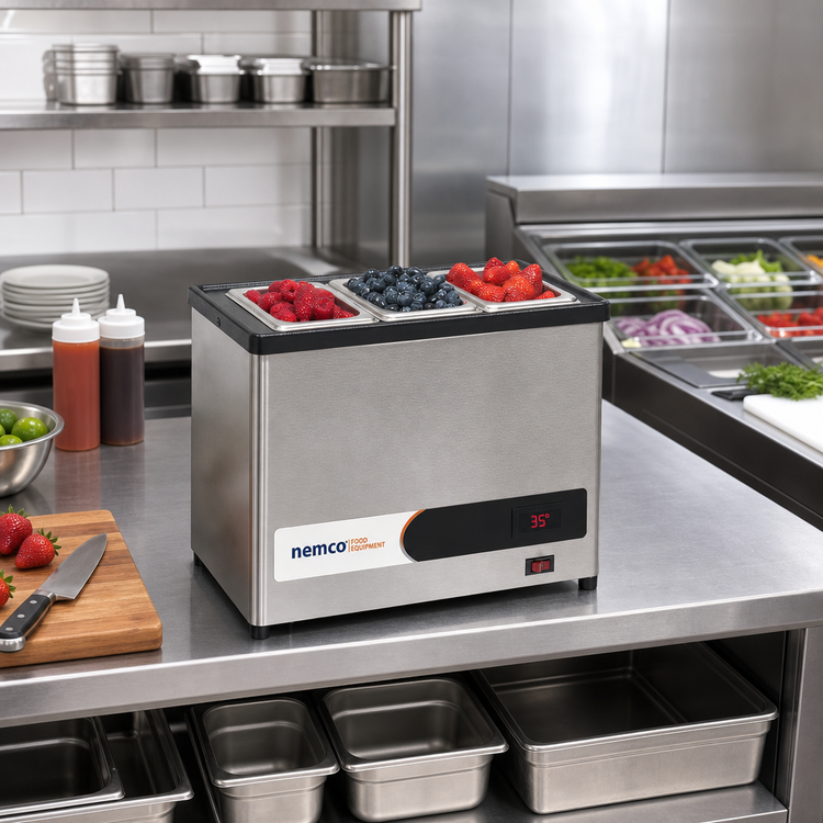 Product image #2 for Nemco 9020 1/3-Size Countertop Thermoelectric Cold Condiment Chiller, Chiller Only