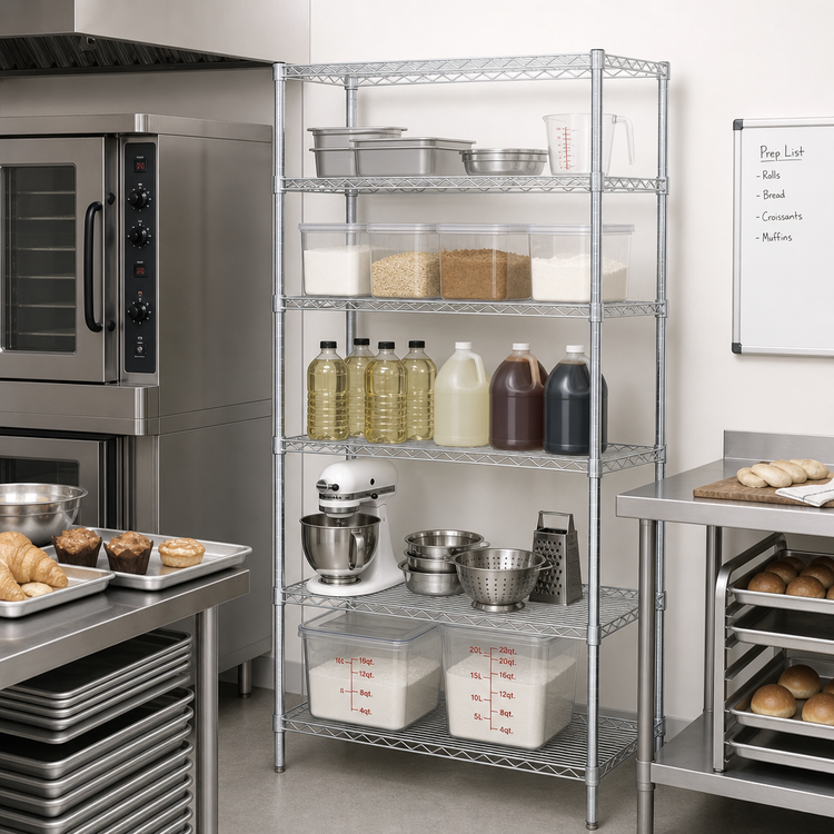 Product image #2 for Eagle Group 5-Tier Wire Add-On Shelving Unit, 30 x 24 x 86 Inches, Chrome-Plated
