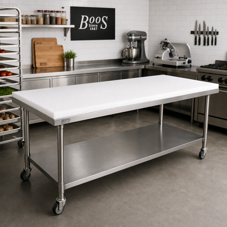 Product image #2 for John Boos 84 Inch x 30 Inch Reversible Poly Work Table Top Replacement for TC, M & GMT Tables