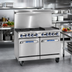 Thumbnail image #2 for Imperial Pro Series 48-Inch Gas Restaurant Range with 6 Open Burners, 12-Inch Griddle, and 2 Space Saver Ovens